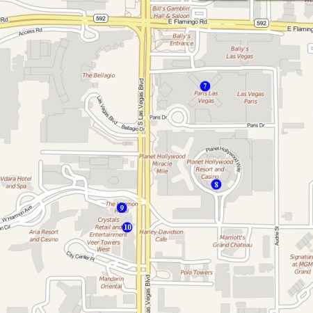 Las Vegas Strip Map Las Vegas Strip Map