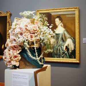 John Singleton Copley, Mrs. Daniel Sargent - painting & flower arrangement