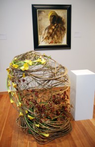 Frank Duveneck, Study for Guard of the Harem - painting & flower arrangement