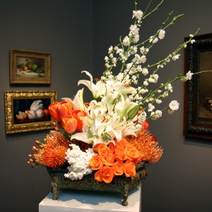William Joseph McCloskey, Oranges in Tissue Paper - painting & flower arrangement