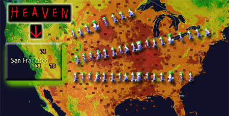 Temperature Map July 2nd