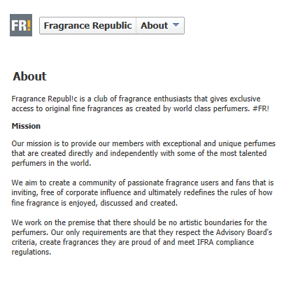 Fragrance Republic Mission Statement
