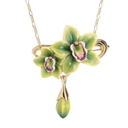 Franz Design Green Orchid Necklace