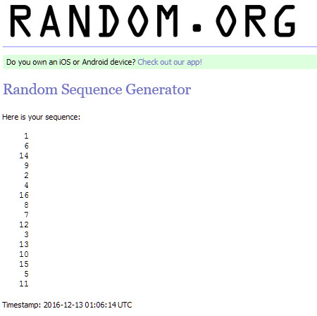 MdO Vanille Draw Results