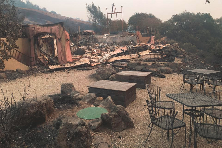 What's left from the Paradise Ridge Winery Tasting Room