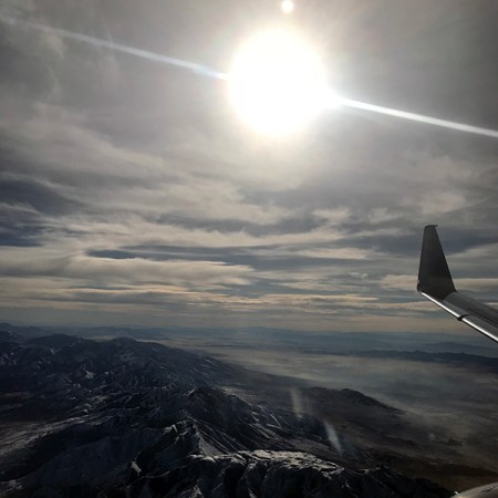 Sun from Plane Window