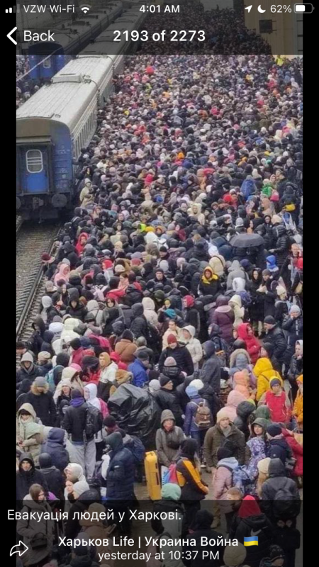 Kharkov Train Station Evacuation March 2022